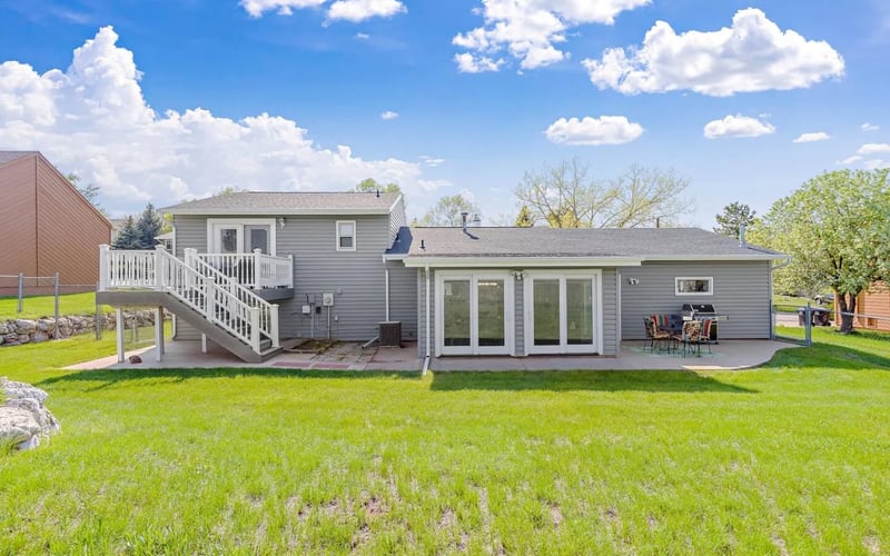 Tobin Meadows Getaway, back deck and patio with grill